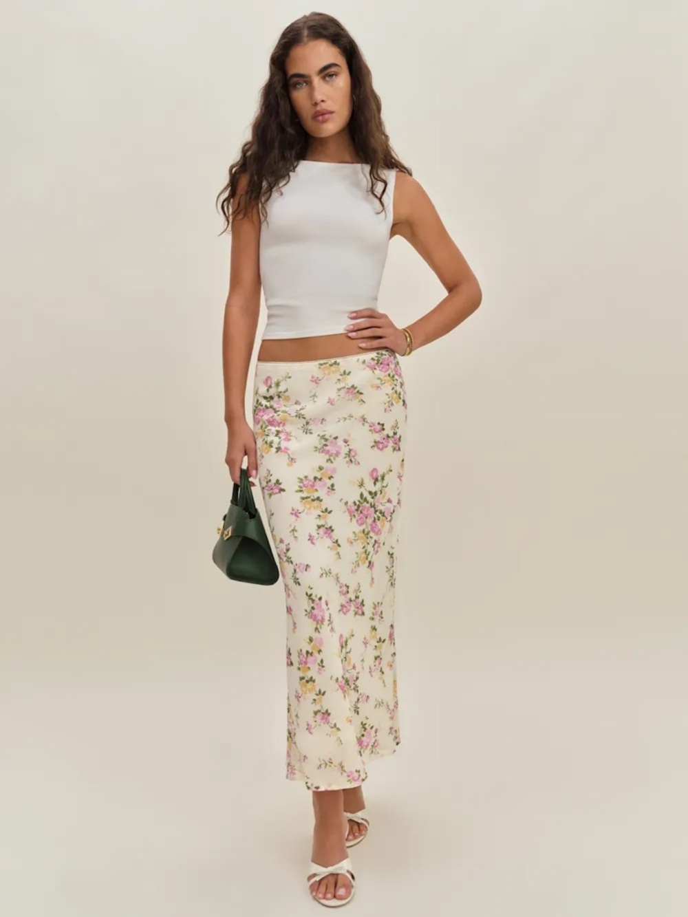Reformation Layla Skirt Ivory - Size 4